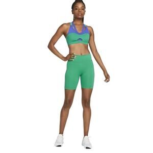 Nike One Mid-Rise 7" Bike Shorts, Neptune Green, Size Large, New with Tag